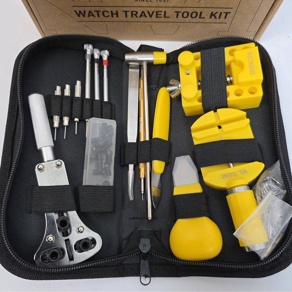 NEW In Box Invicta Travel Watch Repair Tool Kit (ITK-006) Black/Yellow #1079 - Picture 2 of 5